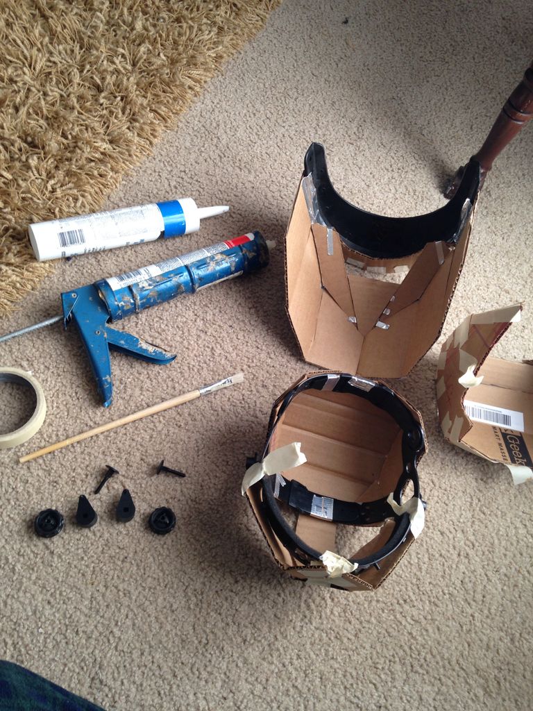 cardboard motorcycle helmet Astronaut Template Zygote Brown Designs DIY cardboard template blueprint for