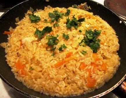 Saffron Rice with Tofu