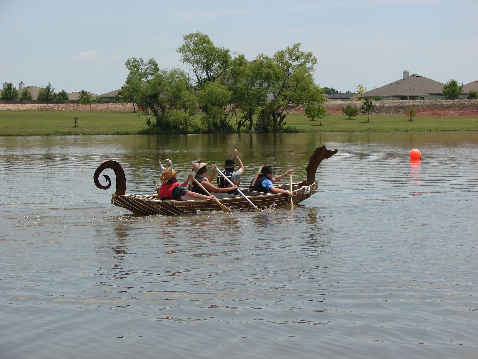Cardboard Viking Longship and Cardboard Boat Regatta
