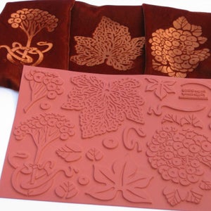 Emboss Velvet With Rubber Stamps and a Household Iron