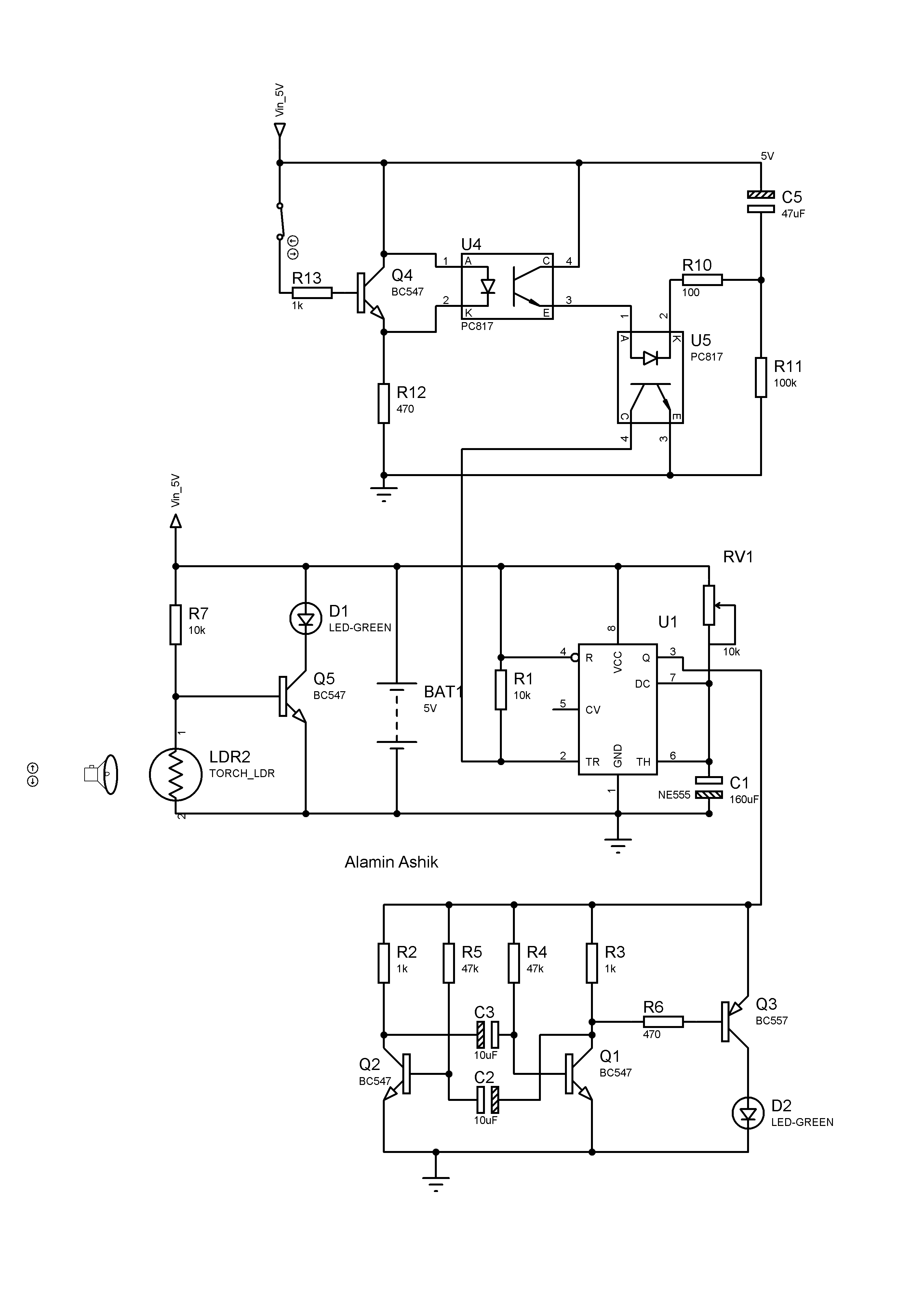Less Annoying Intruder Alarm System Using Basic Circuits : 12 Steps ... Circuit Diagram