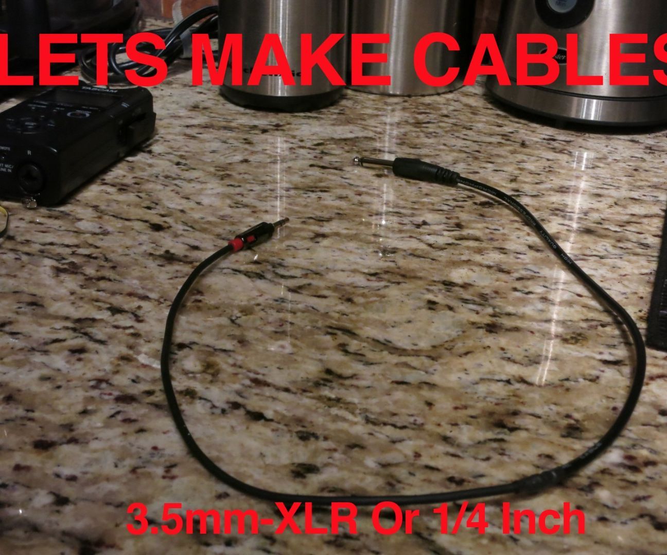 Audio Cables: 3.5mm to 1.4 Inch or XLR & 1/4 Inch or XLR to 3.5mm