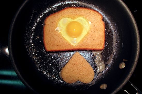 Egg Heart Bread Toast