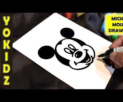 HOW TO DRAW MICKEY MOUSE FACE