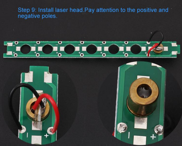 Install 7pcs Laser Head 