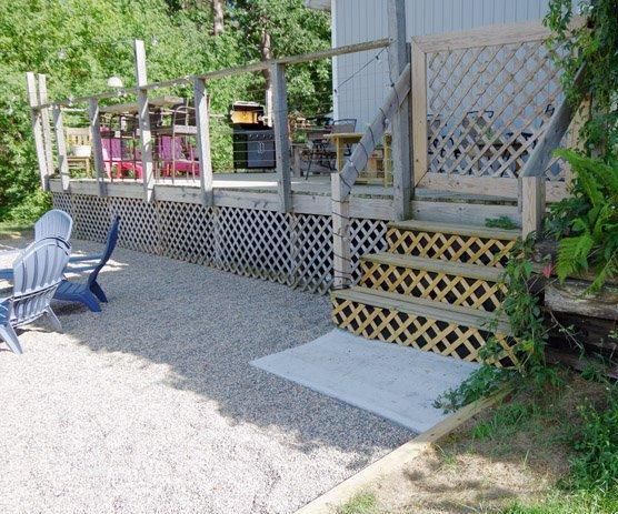 Deck Staircase Makeover, Covering Up Some Ugly With Lattice!
