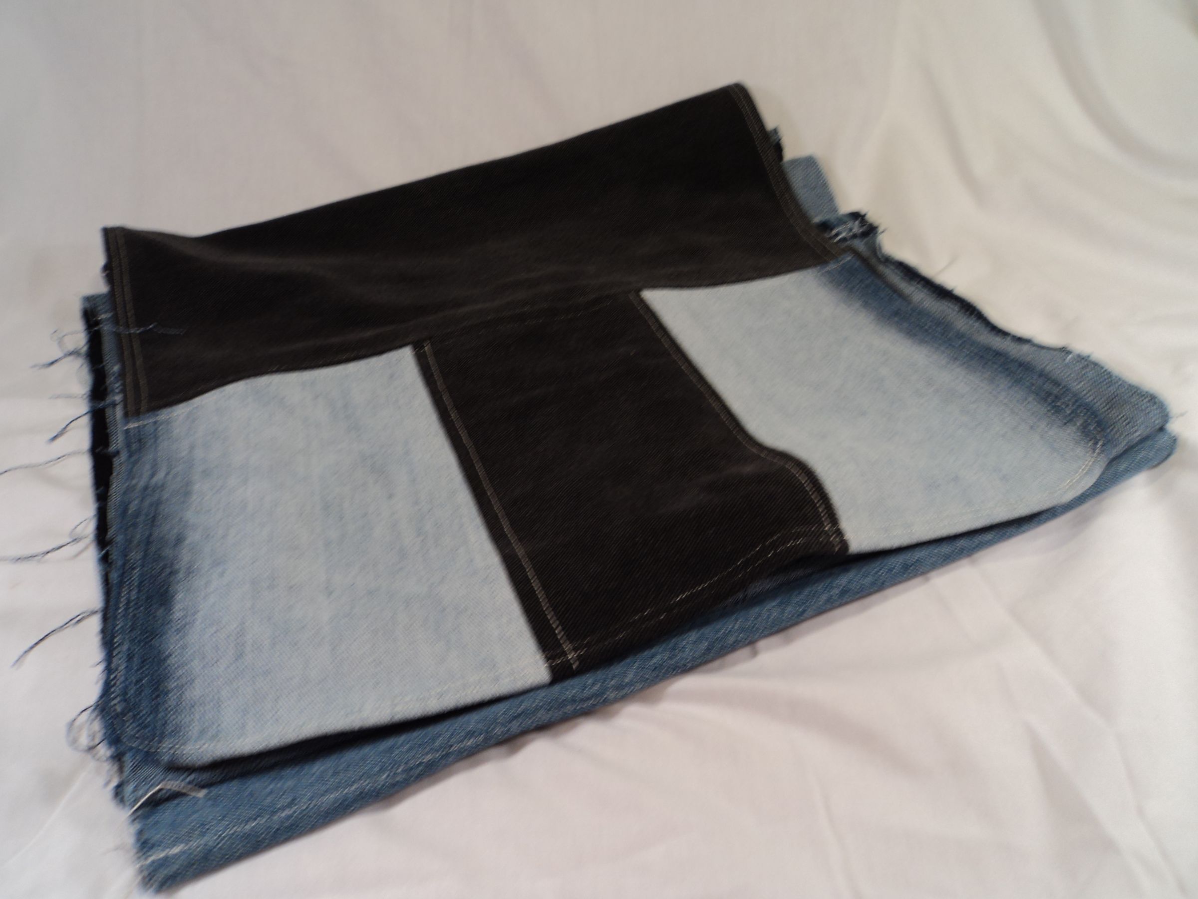 Denim messenger bag