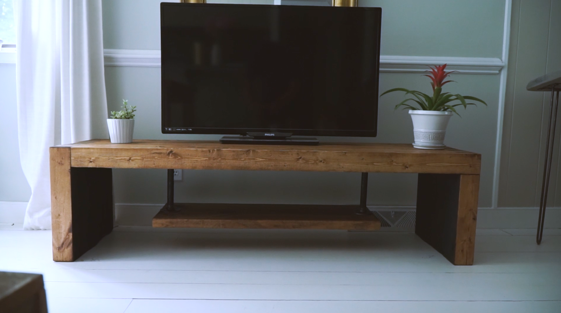 Rustic industrial media console deals