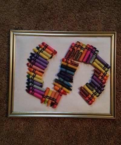 How to Make a Framed Crayon Letter