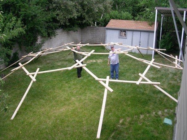 Building With 2x4's, No Glue, Nails, Fasteners, or Cutting of the Wood Allowed.