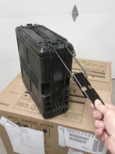 Motorcycle Panniers made out of plastic Ammo Boxes