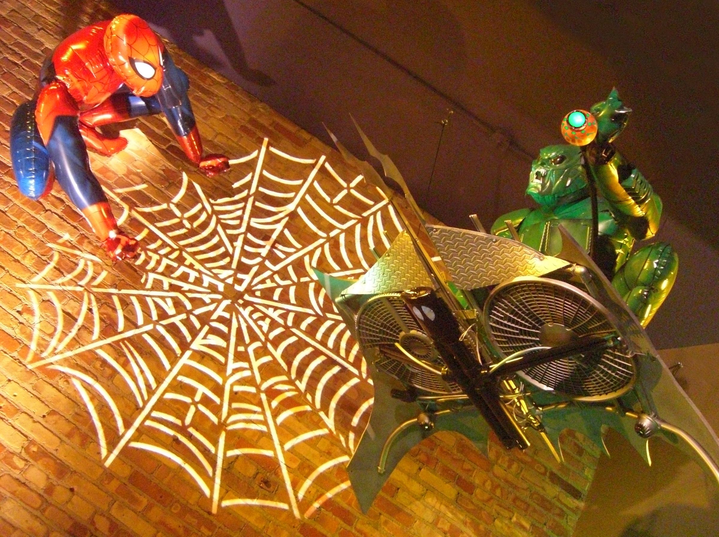 Life-Sized Spider-Man Themed Halloween Display