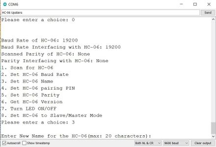 Choice #3: Set HC-06 Name