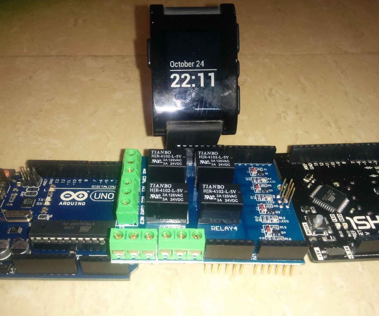 Hacking any car with the Pebble Watch and 1Sheeld