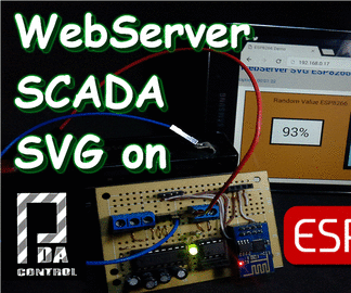ESP8266 WebServer Scada SVG  Valor Random Con Bateria 6v