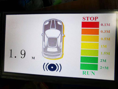 Serial TFT LCD + STM32 + Car Reversing Ultrasonic Distance Measurement