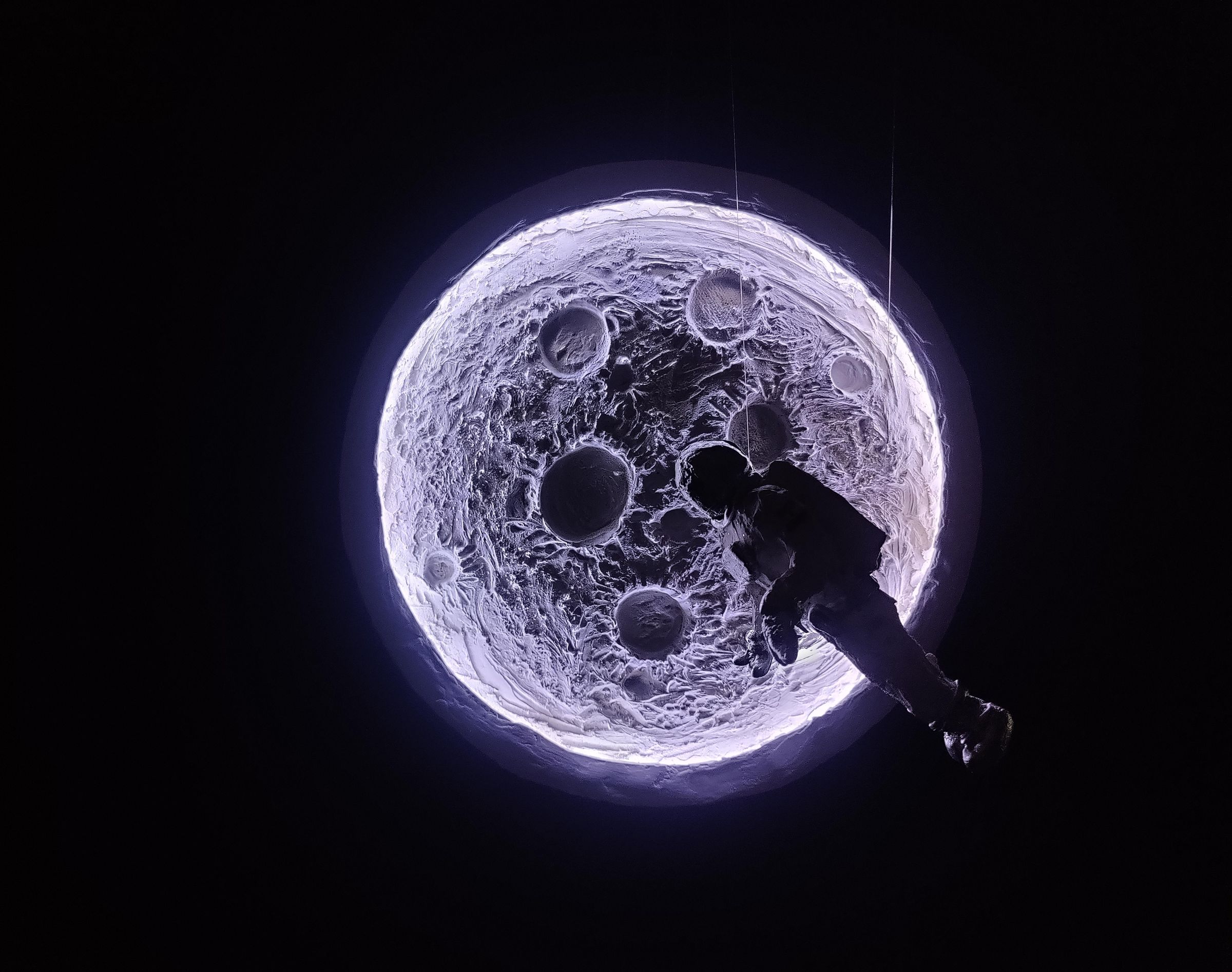 Illuminated Moon Diorama With Astronaut - a Stellar DIY Project Using Cardboard and Egg Tray Mache 🌕✨