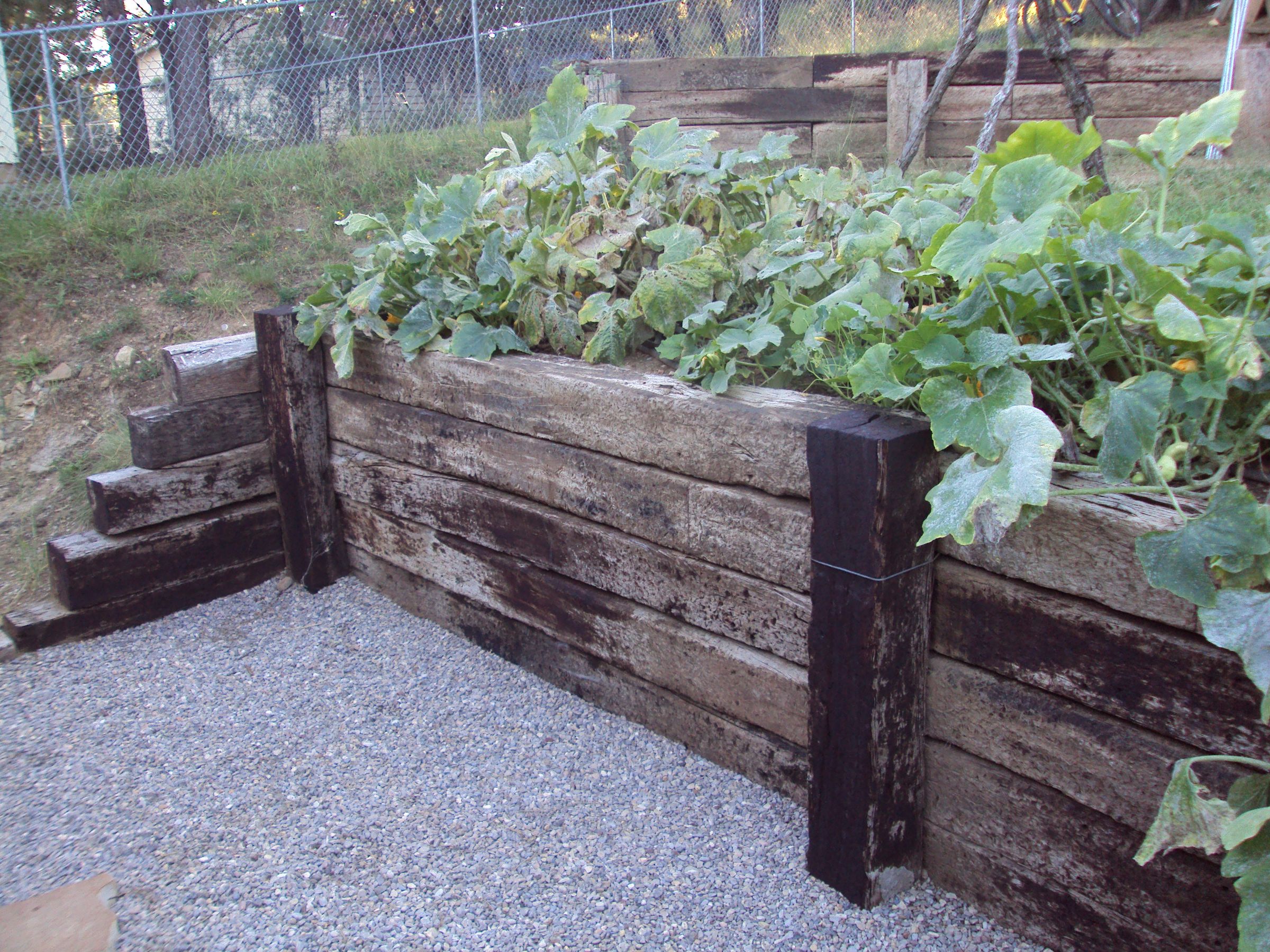 Retaining wall from Railway Ties