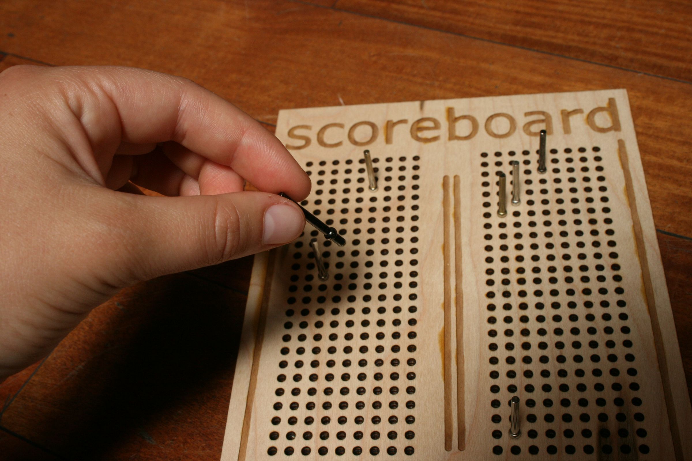Lasercut Cribbagestyle Scoreboard 3 Steps Instructables