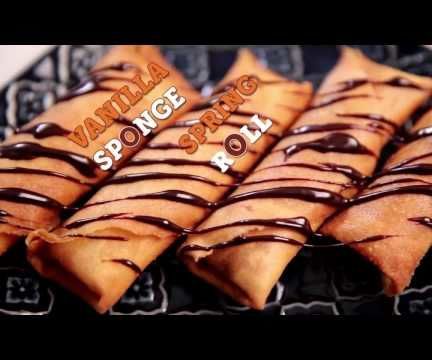 Vanilla Sponge Spring Roll Food Recipe 2017 Vegetable