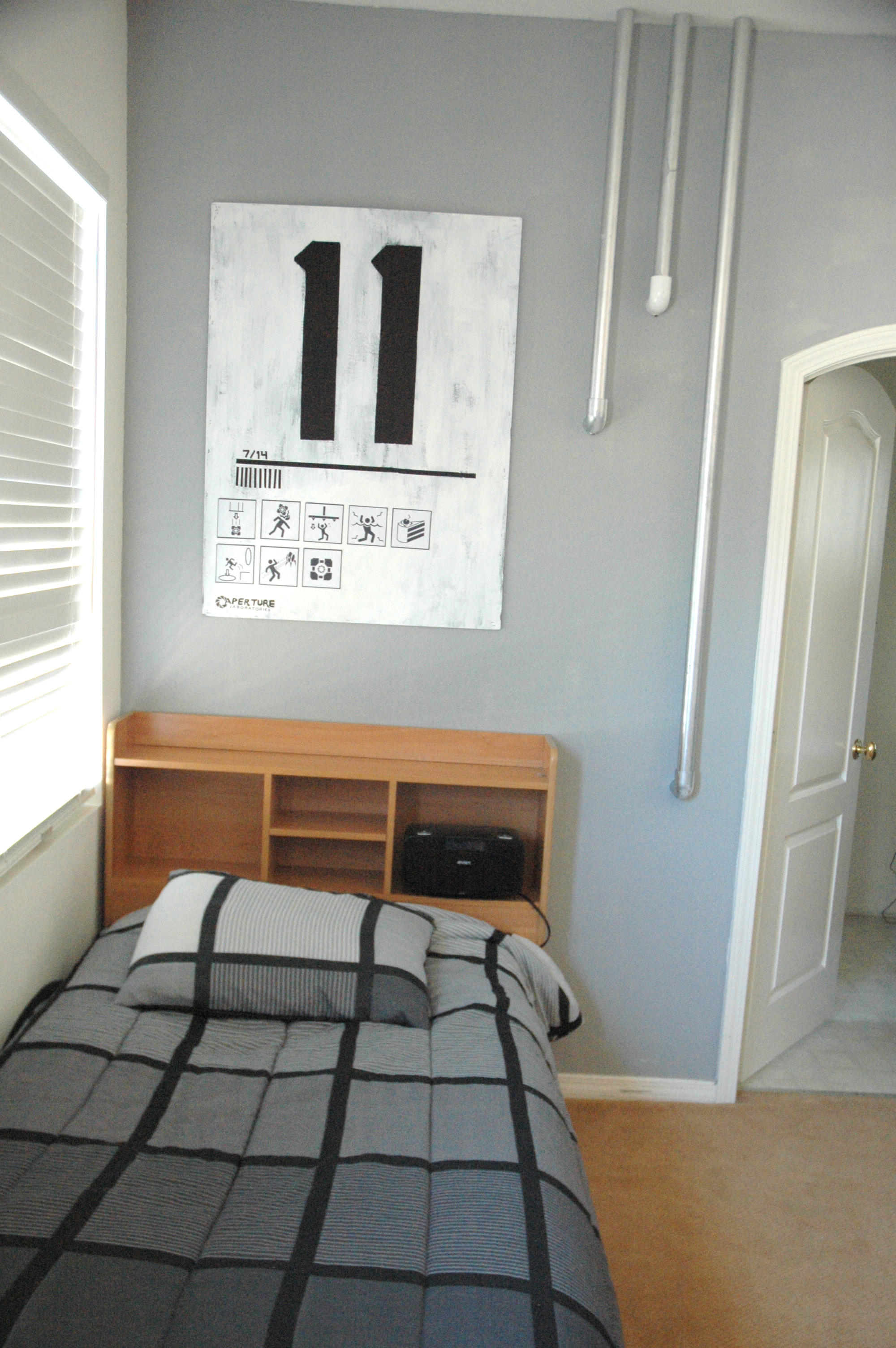 Portal 2 Themed Bedroom