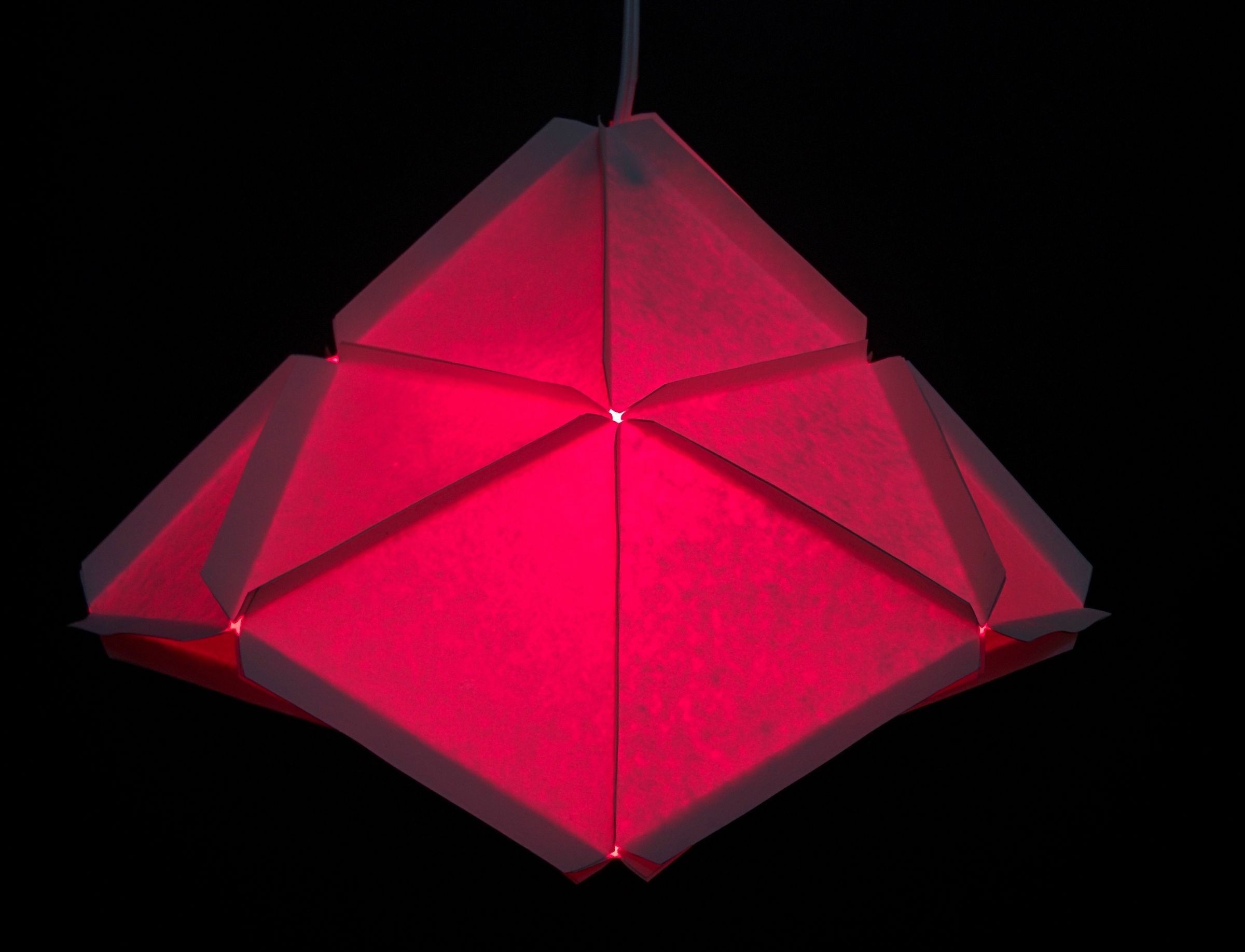Modular Geometric Paper Lamps, 5 Designs