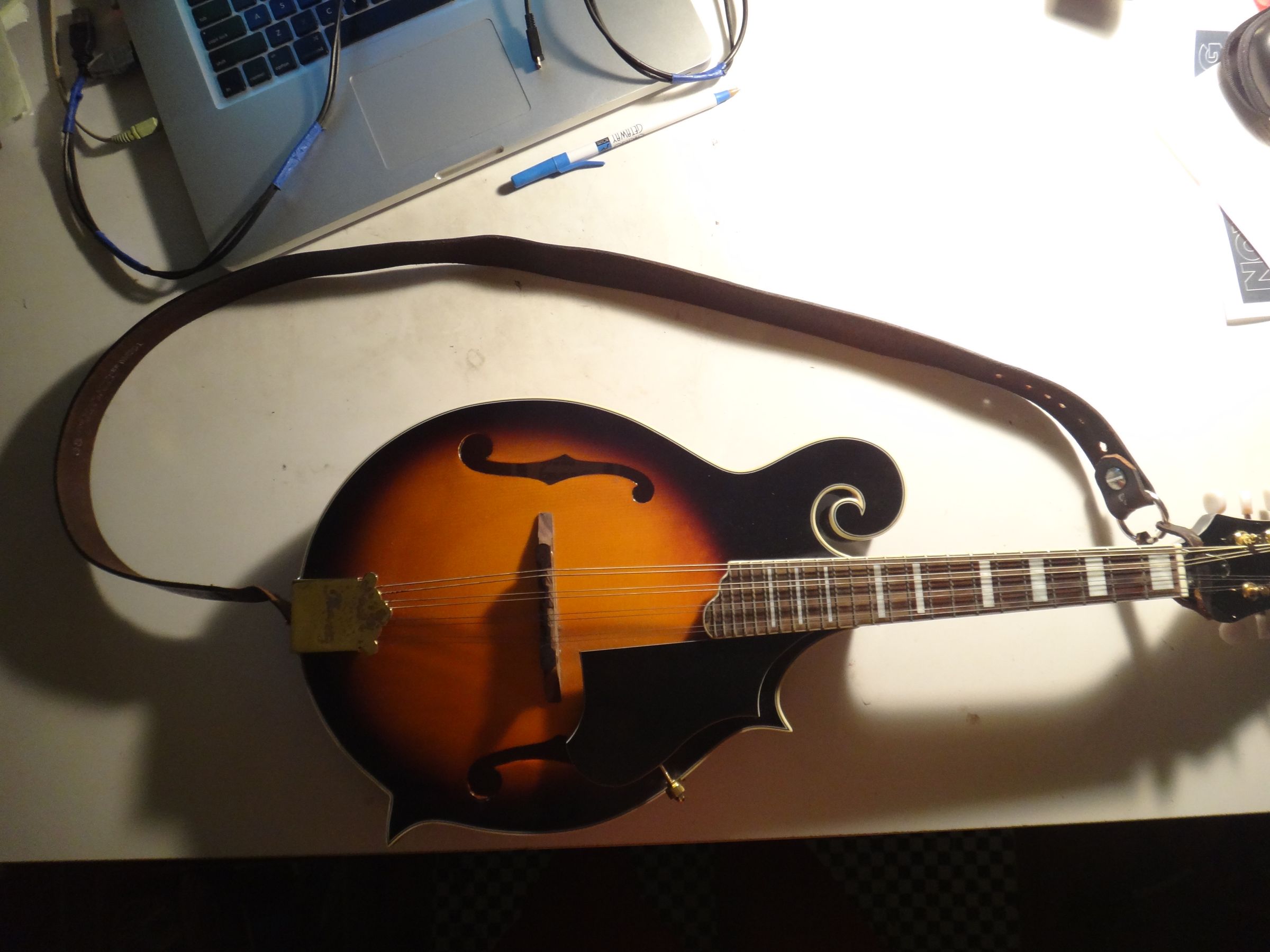 Mandolin/Guitar Strap From a Used Belt