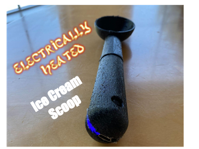 Electrically Heated Ice Cream Scoop