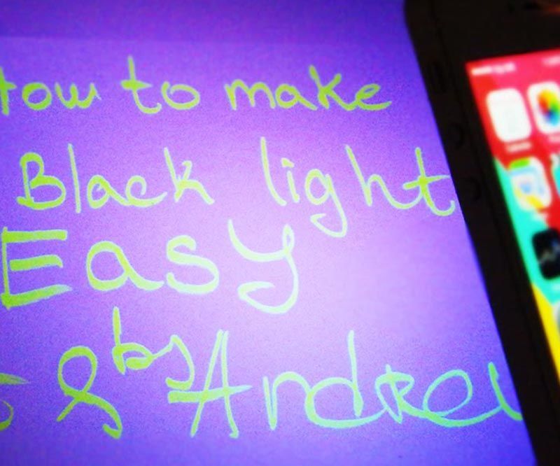 How to Make Black Light - UV Light - No Cost