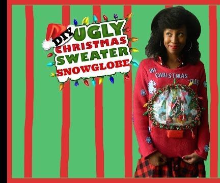 DIY Ugly Snow Globe Christmas Sweater