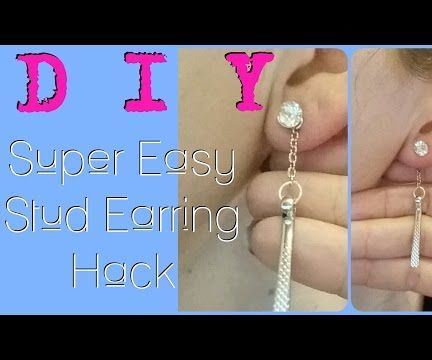 DIY Super Easy Stud Earring Hack