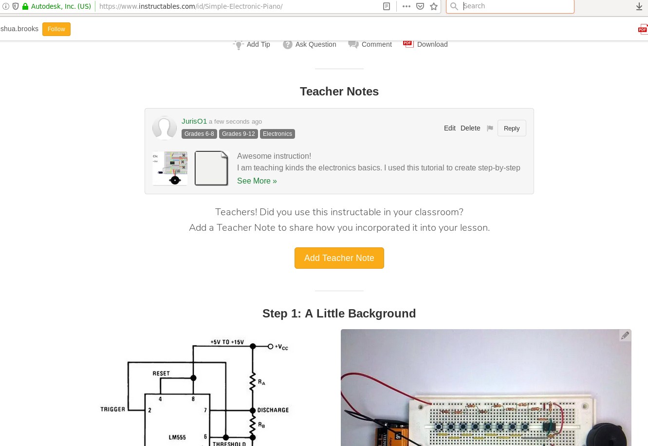 Simple Electronic Piano