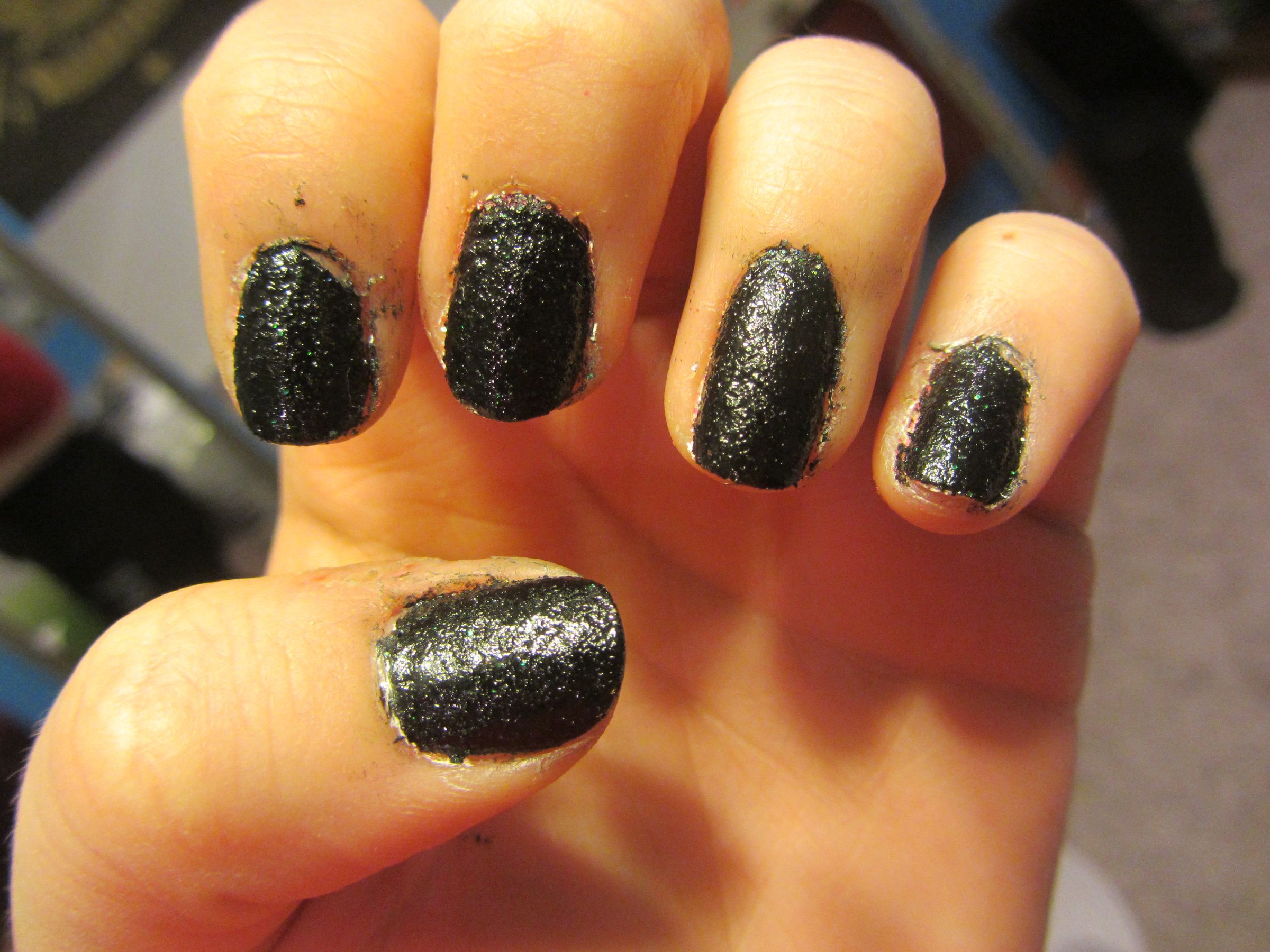 Liquid Sand Textured Nail Art