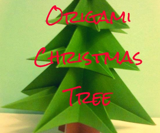 Origami Christmas Tree (Made From 1 A4 Sheet and Template)