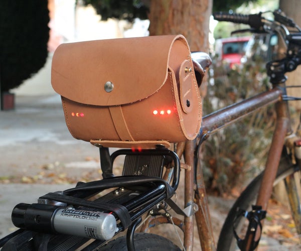 Leather Saddle Bag With Built in Light