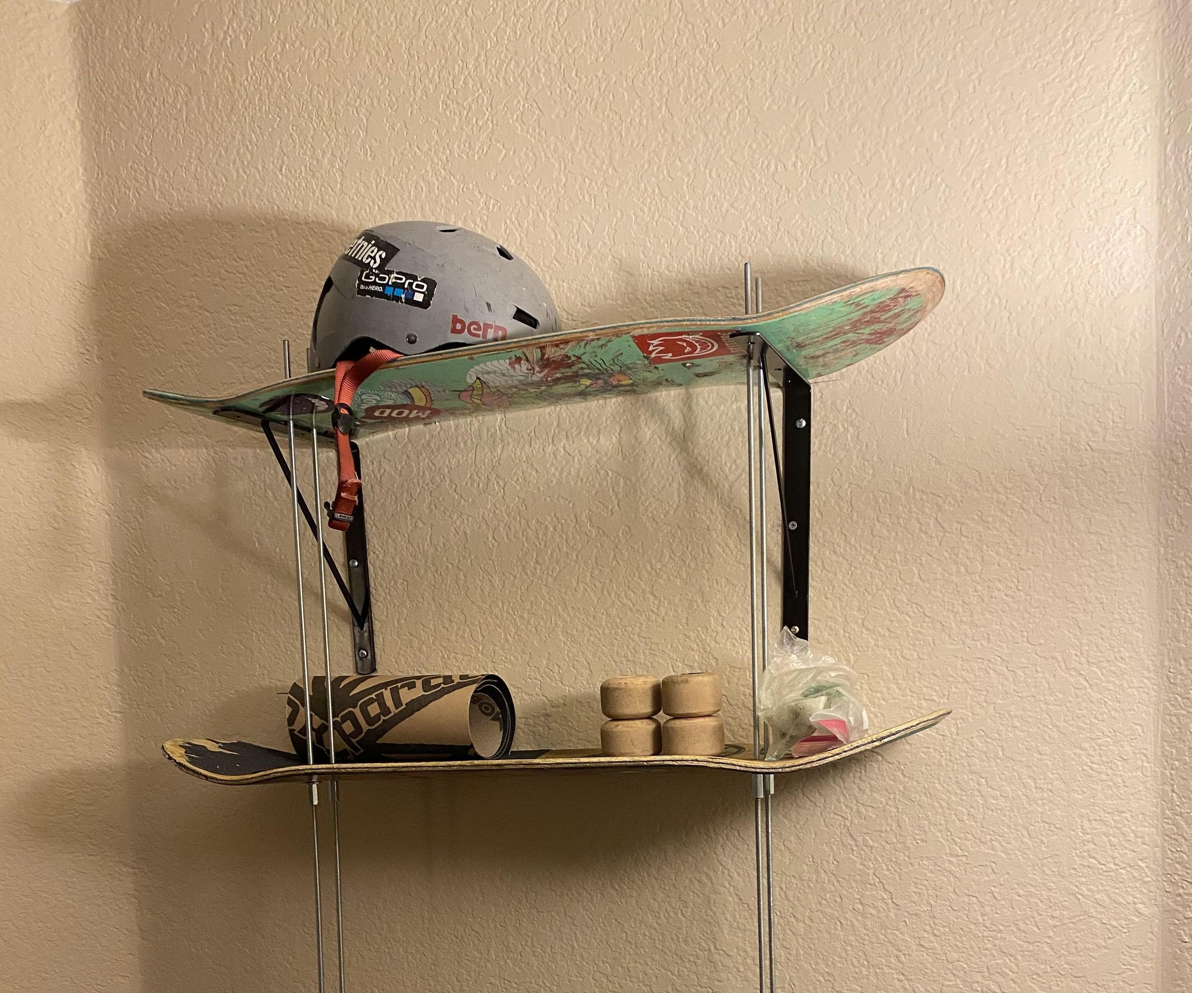 Recycled Skate Deck Shelf 