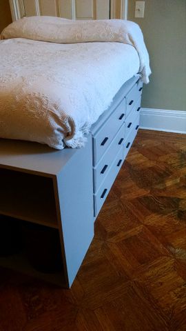white christmas dresses Stepstone Mist 3-Pc Queen Bedroom Set (Queen Bed +Dresser +Nightstand) main image 0