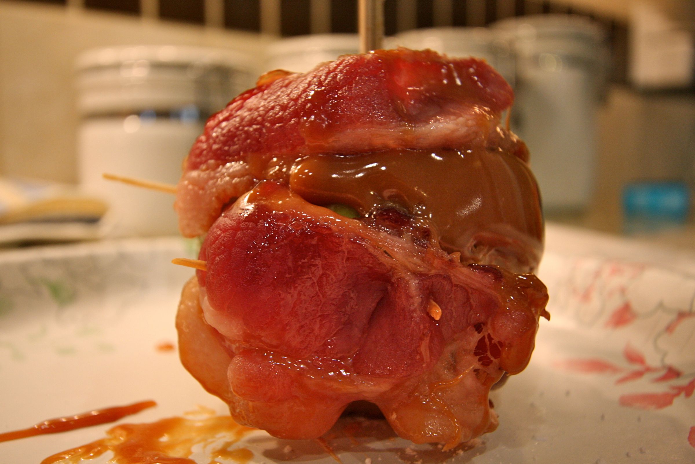 DIY Bacon & Caramel Covered Apples