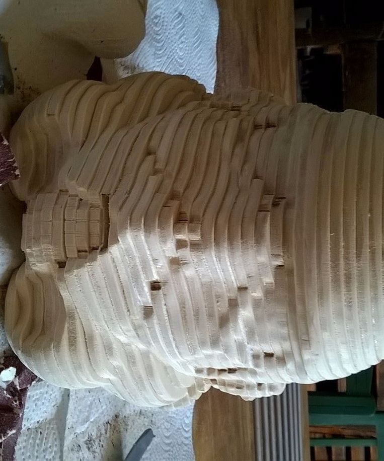 Wooden Stormtrooper Head