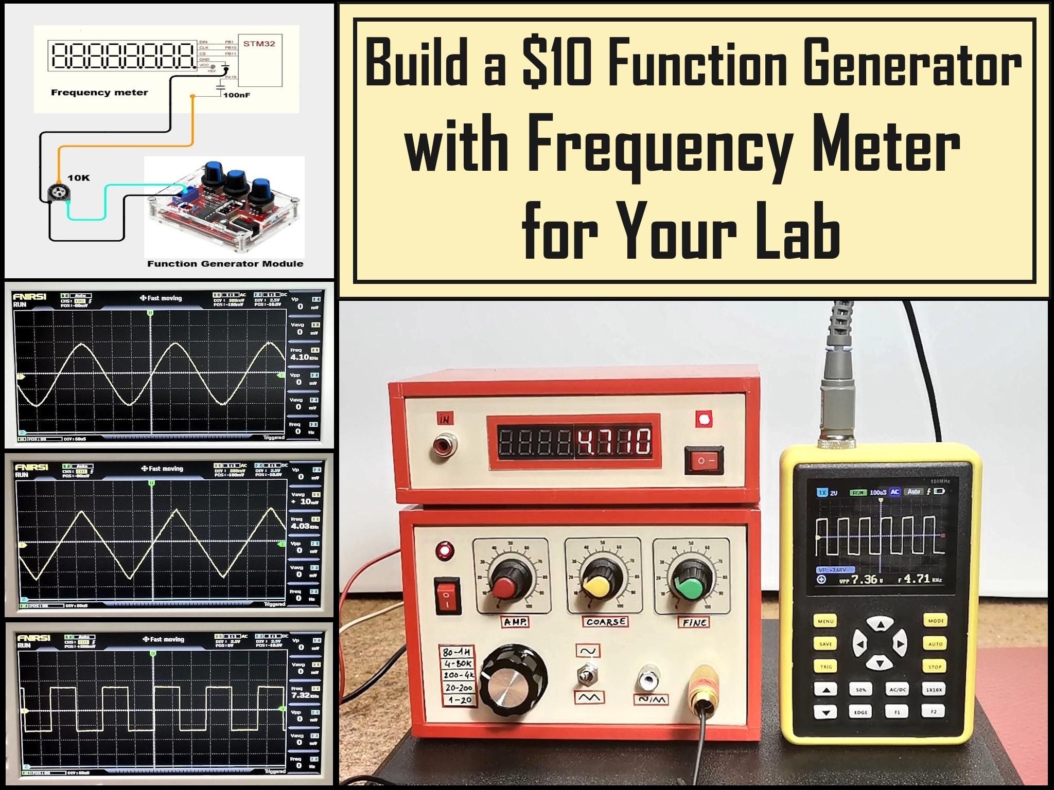 Build a $10 Function Generator With Frequency Meter for Your Lab : 7 ...