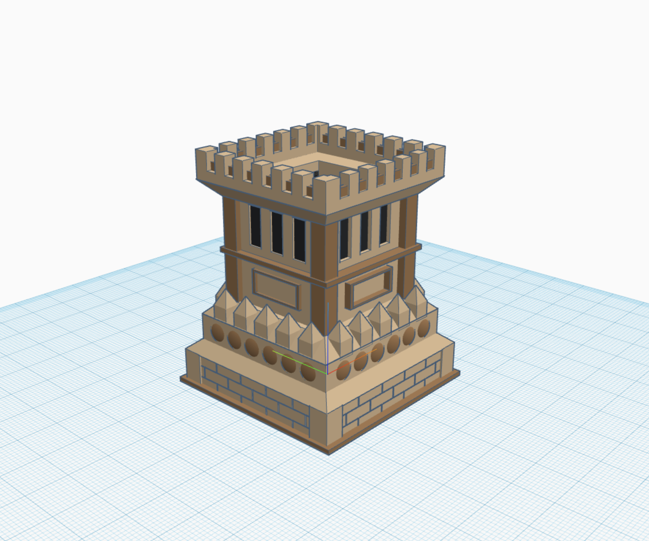 Castle Planter (with Tinkercad Code Blocks)