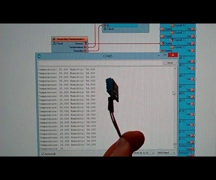 Arduino Nano: Temperature and Humidity DHT11/DHT21/DHT22 Sensor Module With Visuino