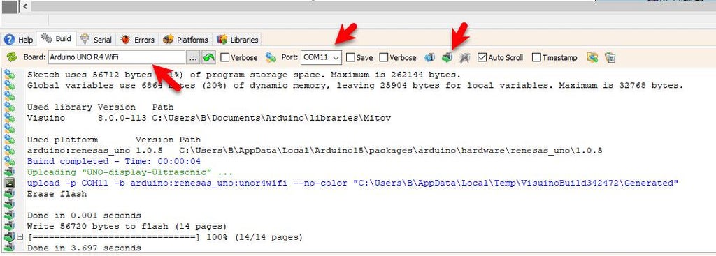 Generate, Compile, and Upload the Arduino Code