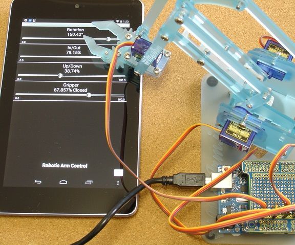Remote Controlled Robotic Arm (MeArm) Using PfodApp