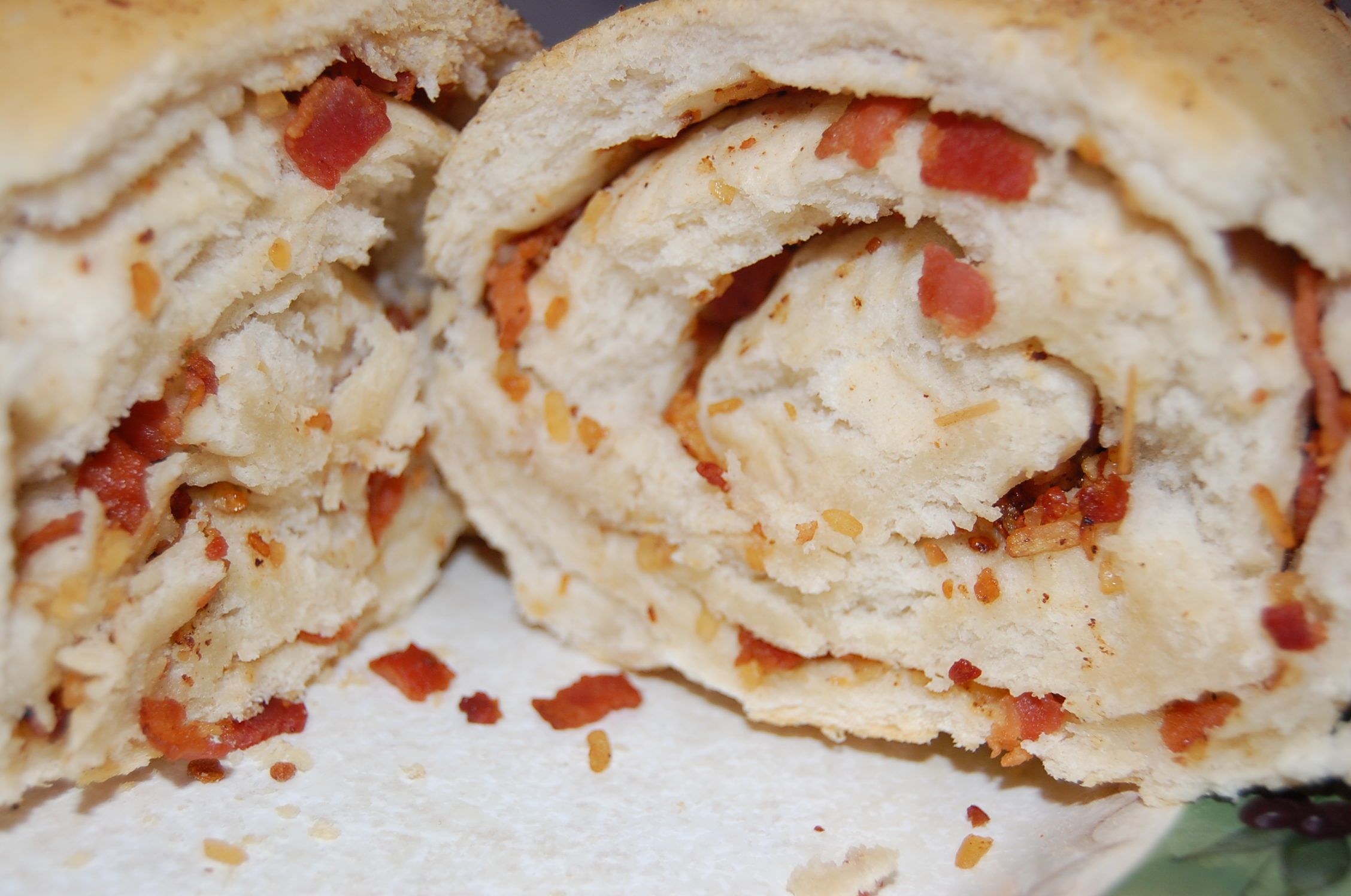 Swirled Bacon Onion Bread