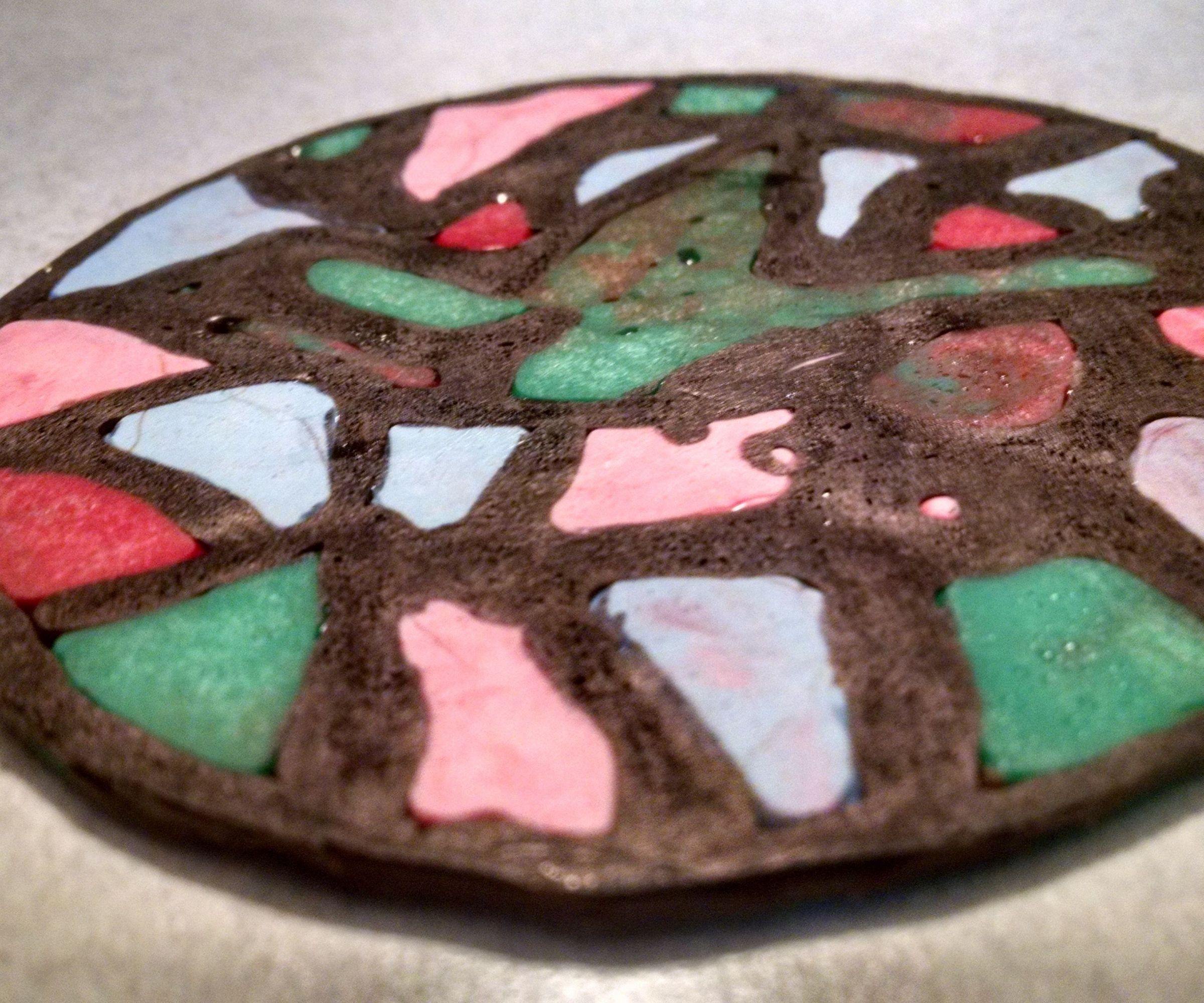 Hot Glue Stained Glass Cup Saucer