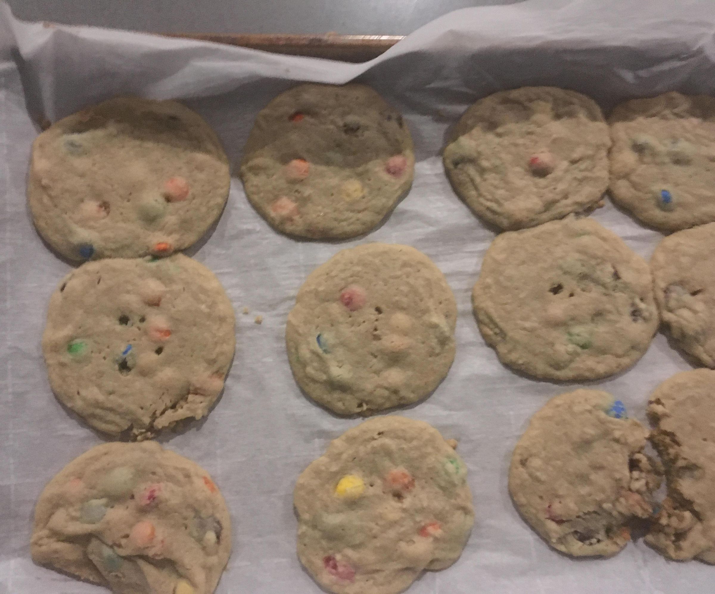 Delicious M&M Cookies 
