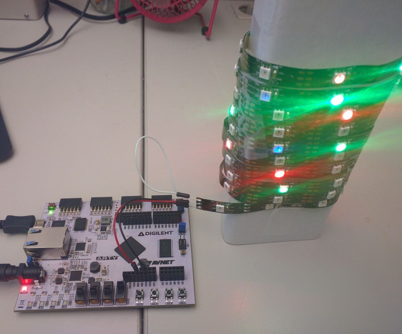 Addressable LEDs on the Arty FPGA board