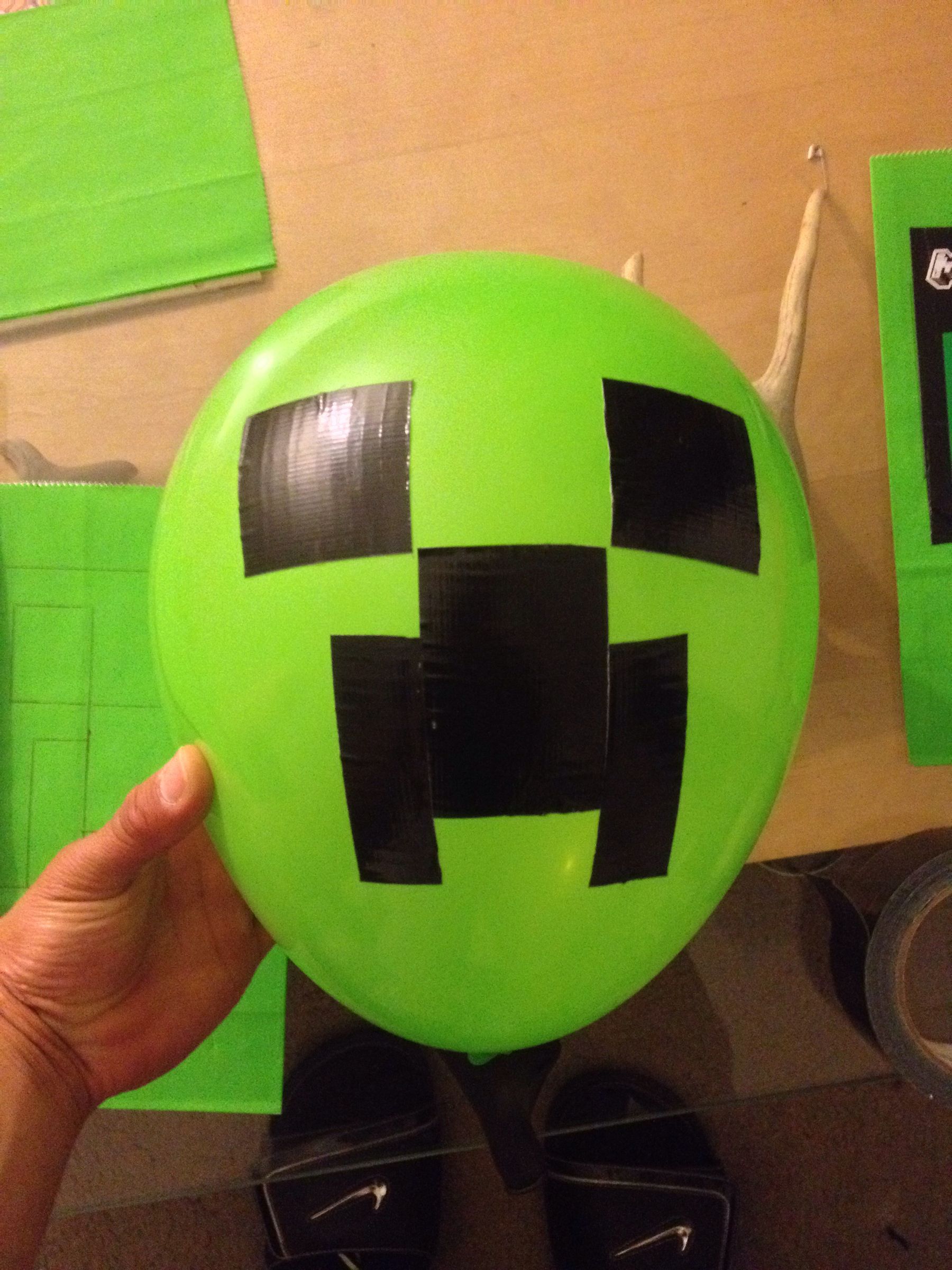 Minecraft Creeper Balloons 4 Steps Instructables
