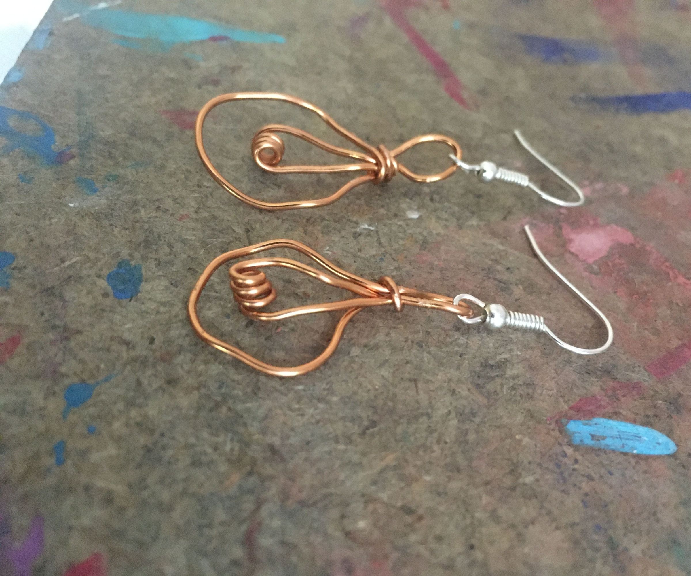 Wire Lightbulb Earrings